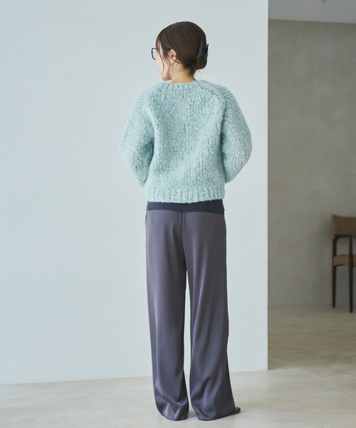 plage(プラージュ)の「HAND KNIT ジャンボタム カーディガン(カーディガン/ボレロ・レディース・サックスブルー/アイボリー・FREE)」の13枚目の写真