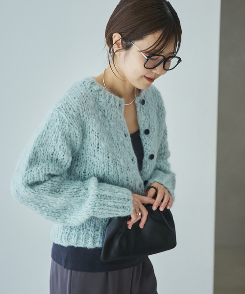 plage(プラージュ)の「HAND KNIT ジャンボタム カーディガン(カーディガン/ボレロ・レディース・サックスブルー/アイボリー・FREE)」の18枚目の写真