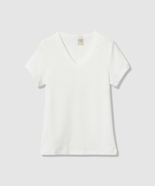 allureville(アルアバイル)の「【FLORE FLORE(フローレフローレ)】JILL BABY TEE(Tシャツ/カットソー・レディース・ホワイト/ブラック・1)」の1枚目の写真