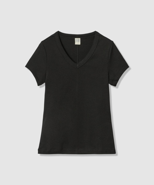 allureville(アルアバイル)の「【FLORE FLORE(フローレフローレ)】JILL BABY TEE(Tシャツ/カットソー・レディース・ホワイト/ブラック・1)」の2枚目の写真