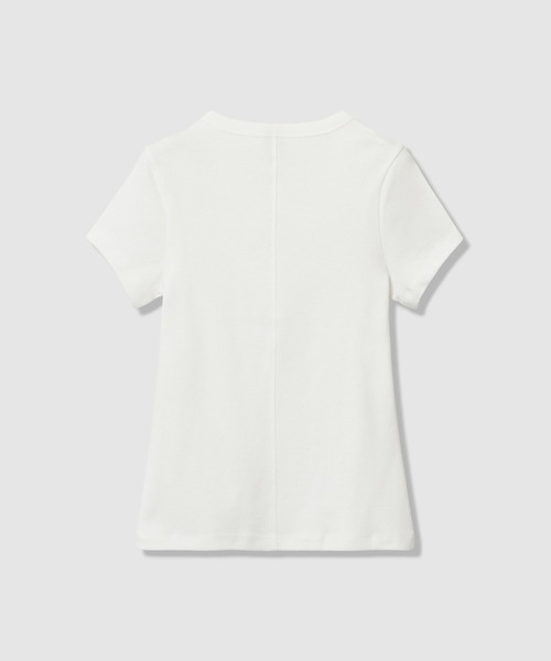 allureville(アルアバイル)の「【FLORE FLORE(フローレフローレ)】JILL BABY TEE(Tシャツ/カットソー・レディース・ホワイト/ブラック・1)」の3枚目の写真