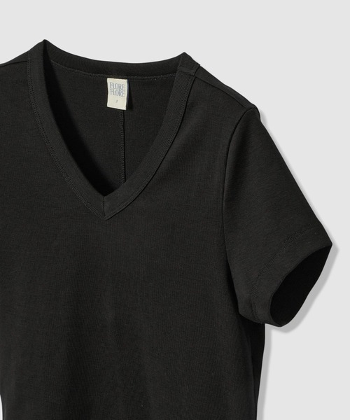 allureville(アルアバイル)の「【FLORE FLORE(フローレフローレ)】JILL BABY TEE(Tシャツ/カットソー・レディース・ホワイト/ブラック・1)」の6枚目の写真