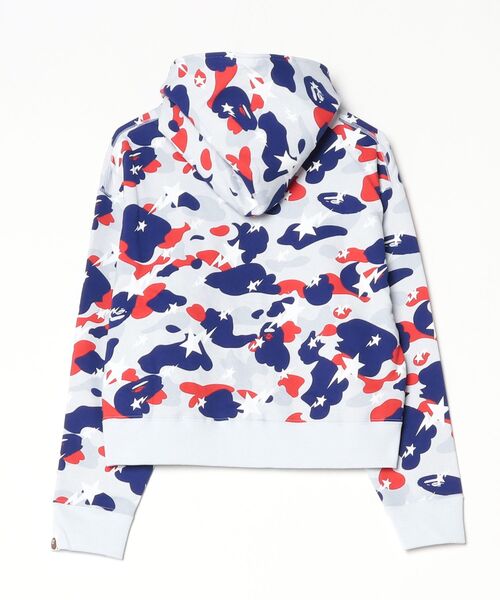 A BATHING APE（アベイシングエイプ）の「STA STRIKE CAMO LOGO CROPPED FULL ZIP HOODIE（パーカー・レディース・ブルー/ホワイト・SMALL/MEDIUM）」の7枚目の写真
