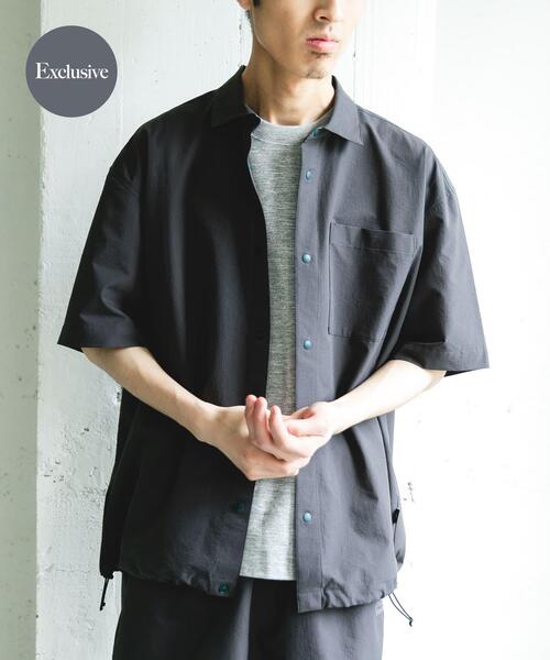 MARMOT(マーモット)の「『別注』Marmot×DOORS DOT AIR SHORT-SLEEVE SHIRTS(シャツ/ブラウス・メンズ・スミクロ/ブルー/カーキ・MEDIUM/LARGE)」の3枚目の写真