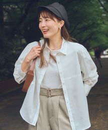 シームデザインシアーシャツ 【低身長・小柄女性】
