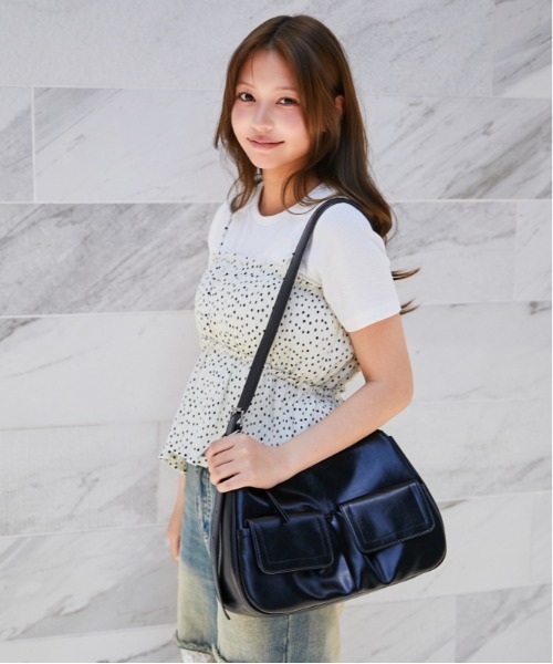 GORGE(ゴージ)の「《ドット・レイヤード》Tシャツ&キャミセット /フェミニン×カジュアル/春夏/全2色(Tシャツ/カットソー・レディース・ホワイト/ブラック・F)」の10枚目の写真