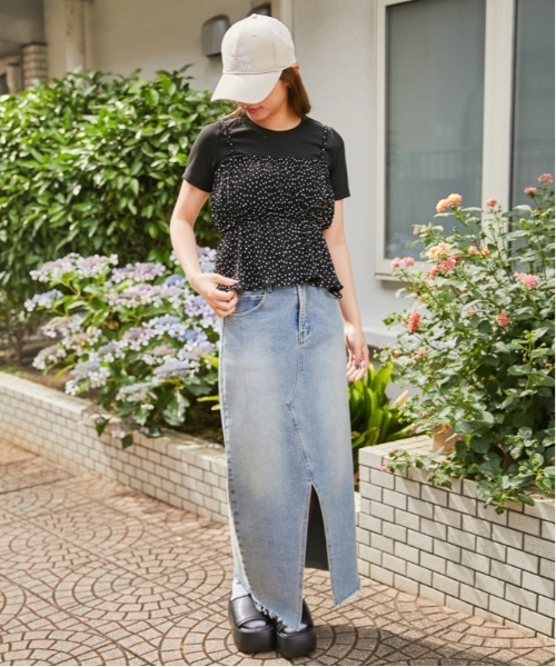 GORGE(ゴージ)の「《ドット・レイヤード》Tシャツ&キャミセット /フェミニン×カジュアル/春夏/全2色(Tシャツ/カットソー・レディース・ホワイト/ブラック・F)」の12枚目の写真