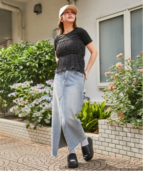 GORGE(ゴージ)の「《ドット・レイヤード》Tシャツ&キャミセット /フェミニン×カジュアル/春夏/全2色(Tシャツ/カットソー・レディース・ホワイト/ブラック・F)」の15枚目の写真