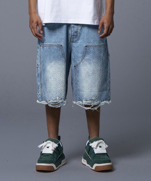STYLISE（スタイライズ）の「【MLVINCE】DOUBLE KNEE HOLSTER SHORTS / 3カラー（その他パンツ・メンズ・ブルー/ベージュ・32/30/34）」の17枚目の写真