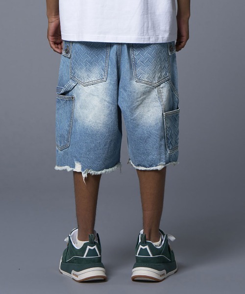 STYLISE（スタイライズ）の「【MLVINCE】DOUBLE KNEE HOLSTER SHORTS / 3カラー（その他パンツ・メンズ・ブルー/ベージュ・32/30/34）」の18枚目の写真