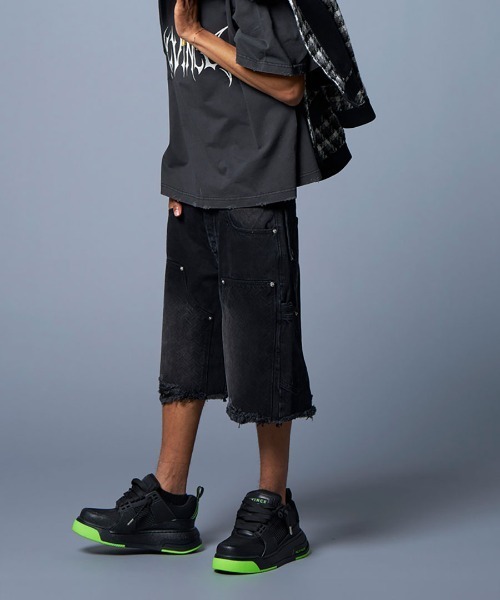 STYLISE（スタイライズ）の「【MLVINCE】DOUBLE KNEE HOLSTER SHORTS / 3カラー（その他パンツ・メンズ・ブルー/ベージュ・32/30/34）」の12枚目の写真