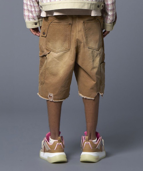 STYLISE（スタイライズ）の「【MLVINCE】DOUBLE KNEE HOLSTER SHORTS / 3カラー（その他パンツ・メンズ・ブルー/ベージュ・32/30/34）」の14枚目の写真