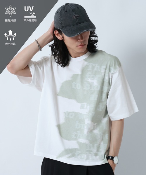 セール】【接触冷感/吸水速乾】FLORAL PRINT T-SHIRTS/フラワー