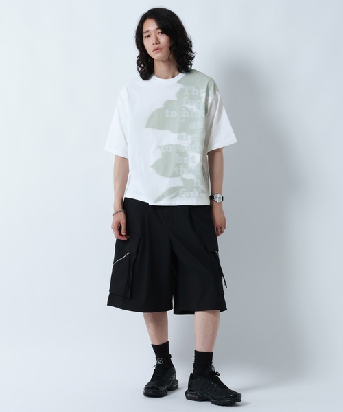 RAGEBLUE(レイジブルー)の「【接触冷感/吸水速乾】FLORAL PRINT T-SHIRTS/フラワープリントTシャツ(Tシャツ/カットソー・メンズ・ブラック/ホワイト・MEDIUM/LARGE)」の21枚目の写真