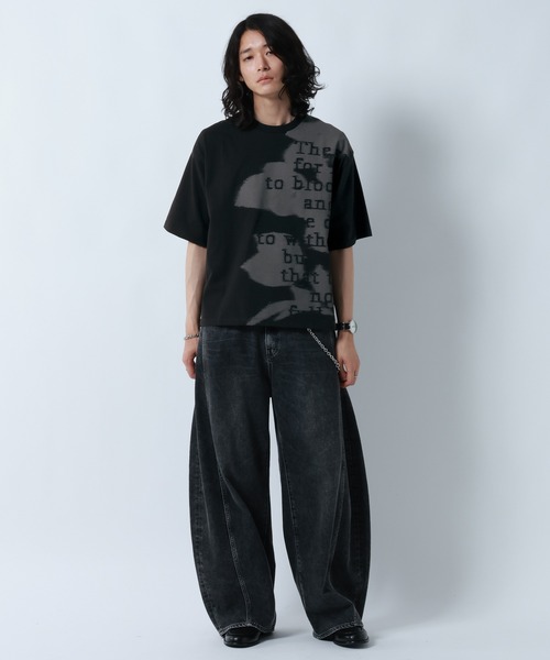 RAGEBLUE(レイジブルー)の「【接触冷感/吸水速乾】FLORAL PRINT T-SHIRTS/フラワープリントTシャツ(Tシャツ/カットソー・メンズ・ブラック/ホワイト・MEDIUM/LARGE)」の5枚目の写真
