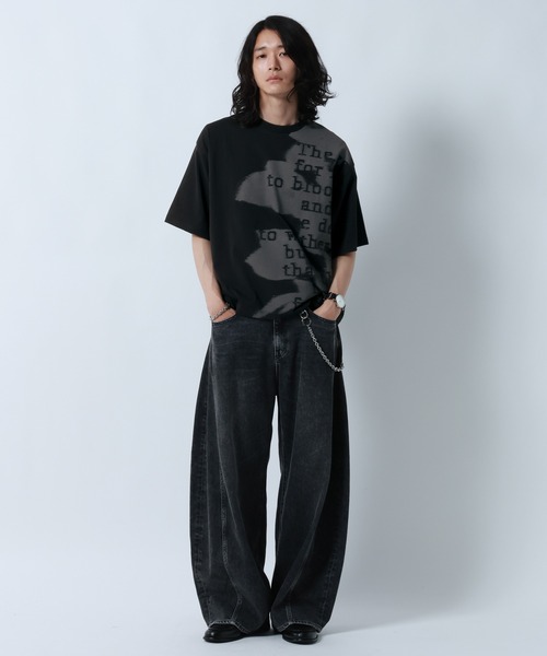 RAGEBLUE(レイジブルー)の「【接触冷感/吸水速乾】FLORAL PRINT T-SHIRTS/フラワープリントTシャツ(Tシャツ/カットソー・メンズ・ブラック/ホワイト・MEDIUM/LARGE)」の6枚目の写真