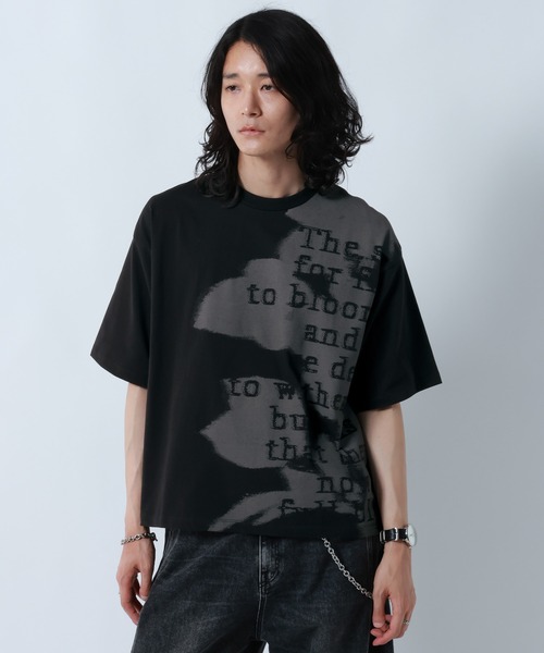 RAGEBLUE(レイジブルー)の「【接触冷感/吸水速乾】FLORAL PRINT T-SHIRTS/フラワープリントTシャツ(Tシャツ/カットソー・メンズ・ブラック/ホワイト・MEDIUM/LARGE)」の8枚目の写真