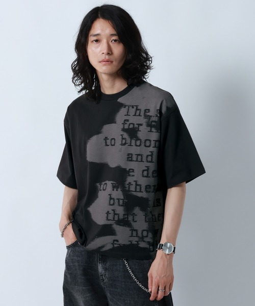 RAGEBLUE(レイジブルー)の「【接触冷感/吸水速乾】FLORAL PRINT T-SHIRTS/フラワープリントTシャツ(Tシャツ/カットソー・メンズ・ブラック/ホワイト・MEDIUM/LARGE)」の9枚目の写真