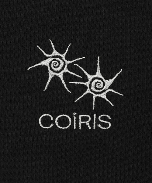 COIRIS（コイリス）の「トンドスモールロゴ配色スウェット 男女共用 (2カラー)（スウェット・レディース・ブラック/ダークグレー・FREE）」の4枚目の写真