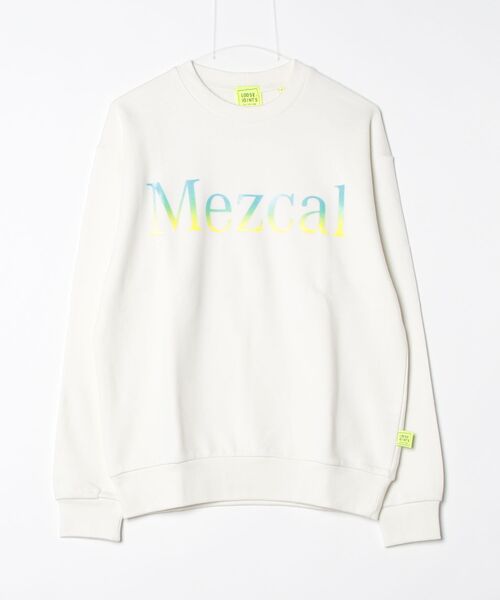LOOSE JOINTS(ルーズジョインツ)の「LOOSE JOINTS / MASATO MAEKAWA - 'Mezcal' Crew Neck / ルーズジョインツ(スウェット・メンズ・オフホワイト/オレンジ/ターコイズブルー・L/M)」の1枚目の写真
