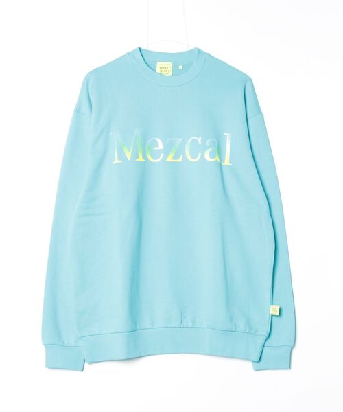 LOOSE JOINTS(ルーズジョインツ)の「LOOSE JOINTS / MASATO MAEKAWA - 'Mezcal' Crew Neck / ルーズジョインツ(スウェット・メンズ・オフホワイト/オレンジ/ターコイズブルー・L/M)」の2枚目の写真