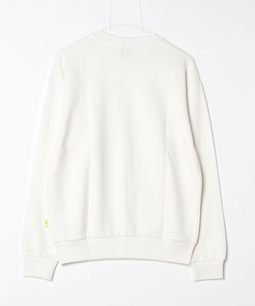 LOOSE JOINTS(ルーズジョインツ)の「LOOSE JOINTS / MASATO MAEKAWA - 'Mezcal' Crew Neck / ルーズジョインツ(スウェット・メンズ・オフホワイト/オレンジ/ターコイズブルー・L/M)」の4枚目の写真