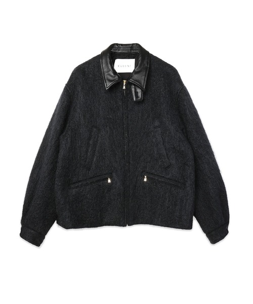 CULLNI(クルニ)の「Brushed Mohair Shaggy Leather Collar Blouson(ブルゾン・メンズ・グレー/ブラック・1/2)」の2枚目の写真