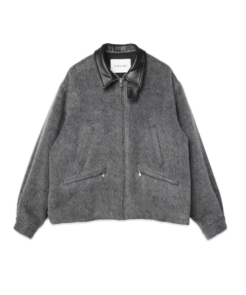 CULLNI(クルニ)の「Brushed Mohair Shaggy Leather Collar Blouson(ブルゾン・メンズ・グレー/ブラック・1/2)」の9枚目の写真