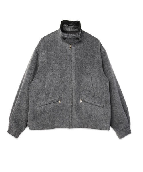 CULLNI(クルニ)の「Brushed Mohair Shaggy Leather Collar Blouson(ブルゾン・メンズ・グレー/ブラック・1/2)」の10枚目の写真