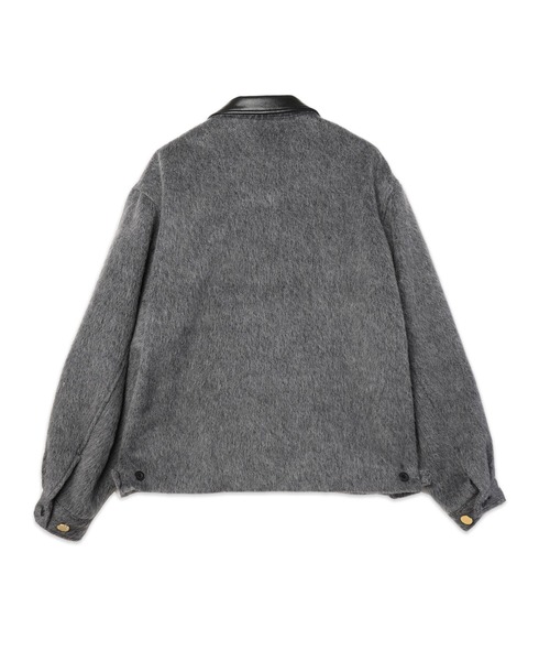 CULLNI(クルニ)の「Brushed Mohair Shaggy Leather Collar Blouson(ブルゾン・メンズ・グレー/ブラック・1/2)」の11枚目の写真