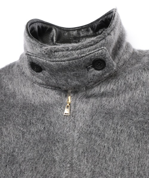 CULLNI(クルニ)の「Brushed Mohair Shaggy Leather Collar Blouson(ブルゾン・メンズ・グレー/ブラック・1/2)」の13枚目の写真