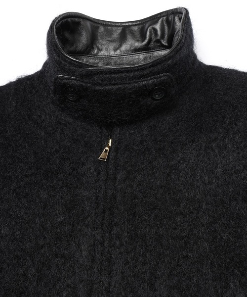 CULLNI(クルニ)の「Brushed Mohair Shaggy Leather Collar Blouson(ブルゾン・メンズ・グレー/ブラック・1/2)」の6枚目の写真