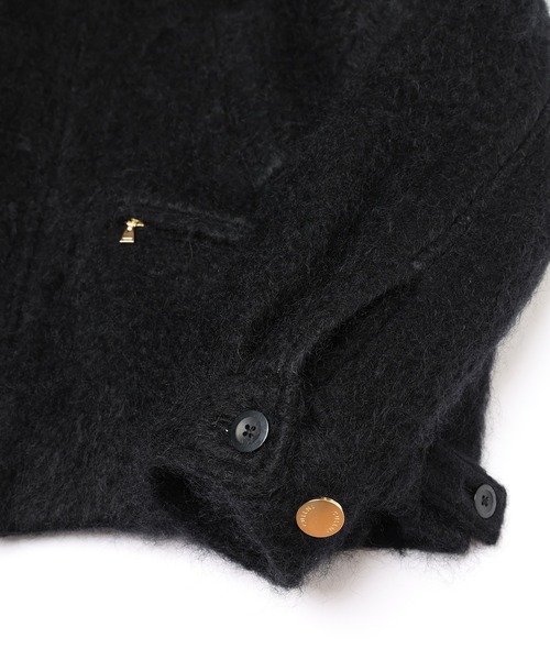 CULLNI(クルニ)の「Brushed Mohair Shaggy Leather Collar Blouson(ブルゾン・メンズ・グレー/ブラック・1/2)」の7枚目の写真