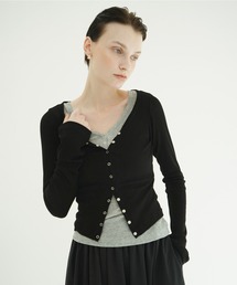 CURVED NECK LAYERED SET TOPS