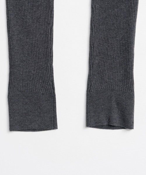 PRANK PROJECT（プランクプロジェクト）の「【2026Autumn Pre-Order】スリットヒールニットレギンス / Slit Heel Knit Leggings（レギンス/スパッツ・レディース・ブラウン/チャコールグレー・M/S）」の14枚目の写真