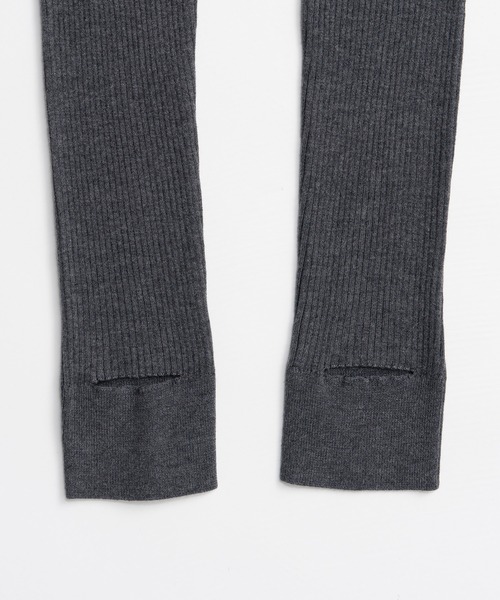 PRANK PROJECT（プランクプロジェクト）の「【2026Autumn Pre-Order】スリットヒールニットレギンス / Slit Heel Knit Leggings（レギンス/スパッツ・レディース・ブラウン/チャコールグレー・M/S）」の13枚目の写真