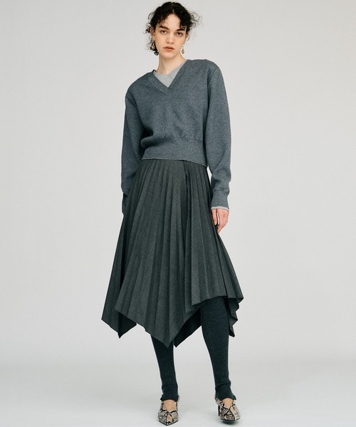 PRANK PROJECT（プランクプロジェクト）の「【2026Autumn Pre-Order】スリットヒールニットレギンス / Slit Heel Knit Leggings（レギンス/スパッツ・レディース・ブラウン/チャコールグレー・M/S）」の6枚目の写真