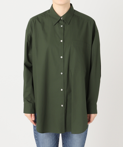 Spick & Span（スピックアンドスパン）の「《WEB限定 / 追加2》50コットンオーバーシャツ（シャツ/ブラウス・レディース・カーキ・FREE）」の3枚目の写真