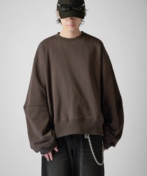Lui's | 【Neucon】VOLUME SLEEVE SHORT SWEAT / ボリュームスリーブショートスウェットプルオーバー / セットアップ対応(スウェット)