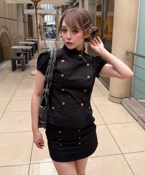 RAY CASSIN(レイカズン)の「【7/10(金)・11日(土)限定5%OFF】ナポレオンパフスリーブシャツ / ブラウス(シャツ/ブラウス・レディース・ブラック/ベージュ/カーキ・FREE)」の10枚目の写真
