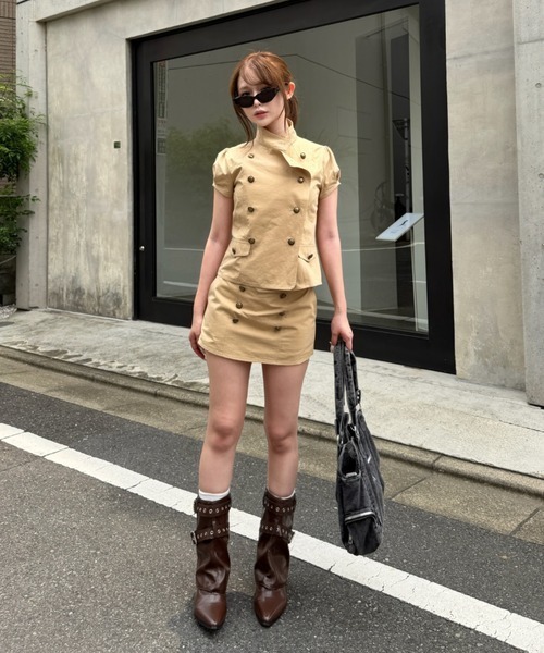 RAY CASSIN(レイカズン)の「【7/10(金)・11日(土)限定5%OFF】ナポレオンパフスリーブシャツ / ブラウス(シャツ/ブラウス・レディース・ブラック/ベージュ/カーキ・FREE)」の20枚目の写真