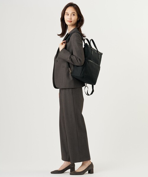 J.PRESS Ladies(J.プレス レディス)の「【定番人気・セットアップ対応】T/R アルガンシルク テーラード ジャケット(テーラードジャケット・レディース・ネイビー系1/ダークブラウン系・XS/S)」の6枚目の写真