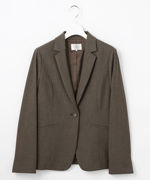 J.PRESS Ladies(J.プレス レディス)の「【定番人気・セットアップ対応】T/R アルガンシルク テーラード ジャケット(テーラードジャケット・レディース・ネイビー系1/ダークブラウン系・XS/S)」の10枚目の写真