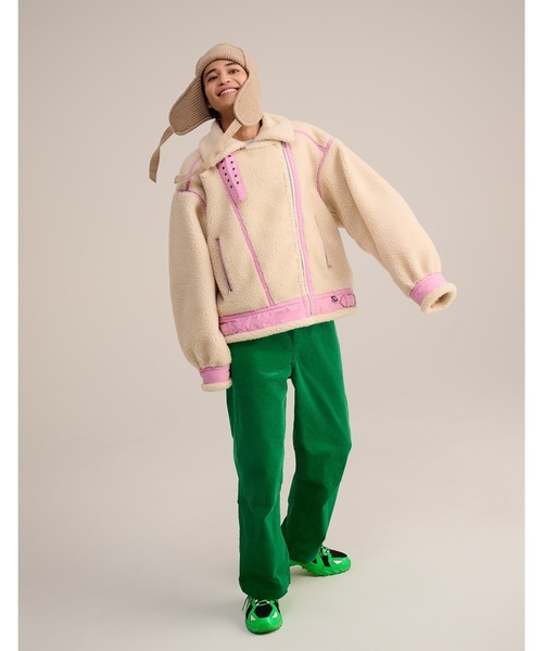 Little sunny bite（リトルサニーバイト）の「【es】【little sunny bite】AVIREX x little sunny bite Boa jacket（ライダースジャケット・レディース・ブラック・MEDIUM）」の18枚目の写真