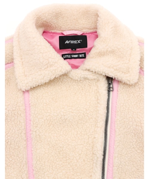 Little sunny bite（リトルサニーバイト）の「【es】【little sunny bite】AVIREX x little sunny bite Boa jacket（ライダースジャケット・レディース・ブラック・MEDIUM）」の19枚目の写真