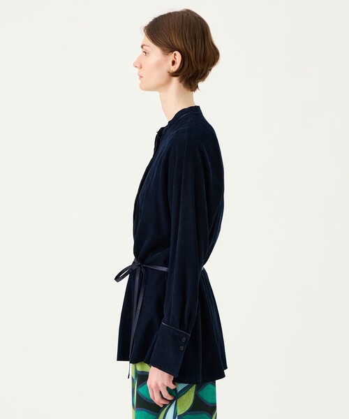 BALLSEY(ボールジィ)の「ライトコール ドルマンスリーブシャツ(シャツ/ブラウス・レディース・ホワイト/ネイビー・36)」の6枚目の写真
