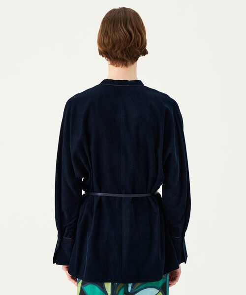 BALLSEY(ボールジィ)の「ライトコール ドルマンスリーブシャツ(シャツ/ブラウス・レディース・ホワイト/ネイビー・36)」の7枚目の写真