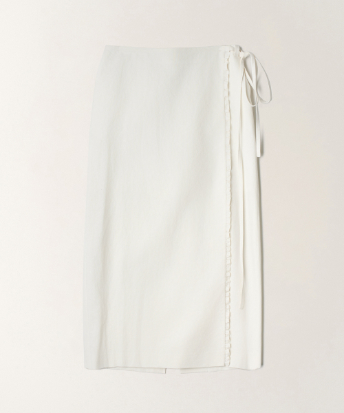 TTUDEMENT（トュードメント）の「LINEN LONG SKIRT_WHITE（スカート・レディース・その他・SMALL/MEDIUM）」の2枚目の写真