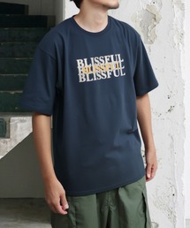 シルバー箔 シャドウプリント ショートスリーブTシャツ