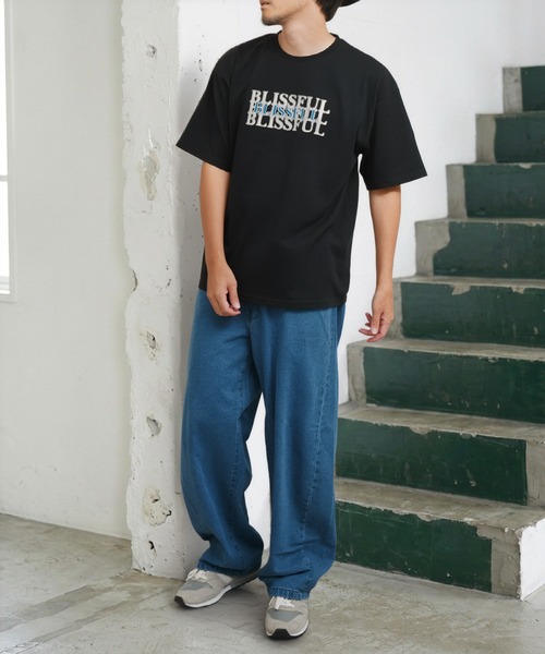 NILWAY（ニルウェイ）の「シルバー箔 シャドウプリント　ショートスリーブTシャツ（Tシャツ/カットソー・メンズ・ブラック/イエロー/ブラック系/ネイビー系/ホワイト/レッド・LARGE/MEDIUM/X-LARGE）」の17枚目の写真